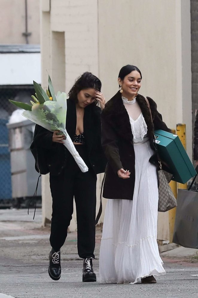 Vanessa and Stella Hudgens - Shopping at All Saints in Beverly Hills